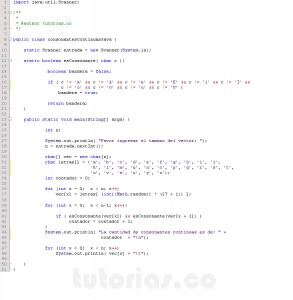 programacion en java: consonantes continuas