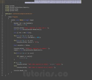 programacion en c#: cuantas veces aparece en vector