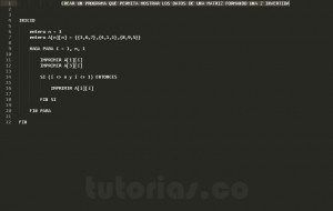 programacion en pseudocodigo: figura z invertida