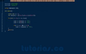 programacion en c++: figura z invertida