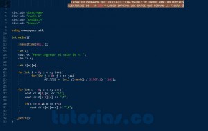 programacion en c++: figura z  matriz