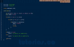 programacion en c++: matriz simetrica