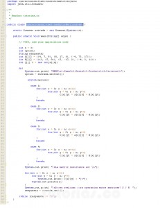 programacion en java: operaciones aritmeticas entre matrices