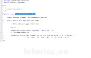 programacion en java: promedio de cien numeros desde n