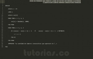 programacion en pseudocodigo: cantidad de numeros consecutivos