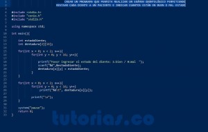 programacion en turbo C: examen odontologico