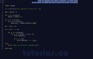 programacion en python: figura rombo