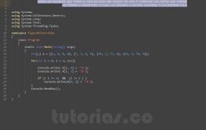 programacion en c#: imprimir datos figura u invertida