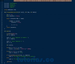 programacion en c++: funcion busqueda secuencial