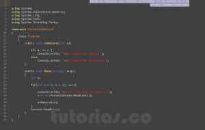 programacion en c#: funcion natural