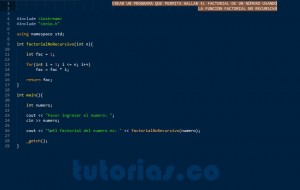 programacoin en c++: funcion factorial no recursiva