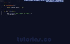 programacion en python: funcion valor absoluto