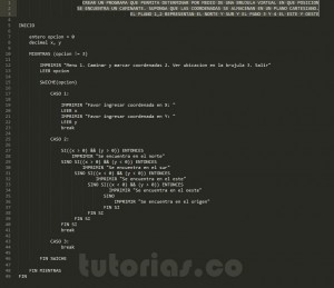 programacion en pseudocodigo: la brujula virtual