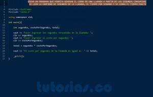 programacion en c++: llamada por cobrar tiempo exacto