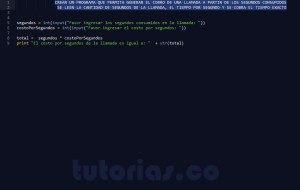 prograamcon en python: llamada por cobrar en tiempo exacto