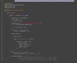 programacion en c#: ordenar carcateres ascii