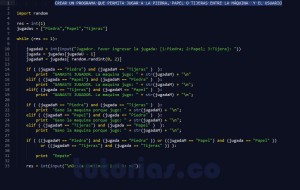 programacion en python: juego piedra, papel o tijeras