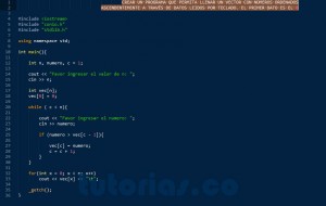 programacion en c++: llenar vector ascendentemente