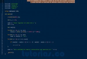 programacion en c++: cantidad de numeros consecutivos