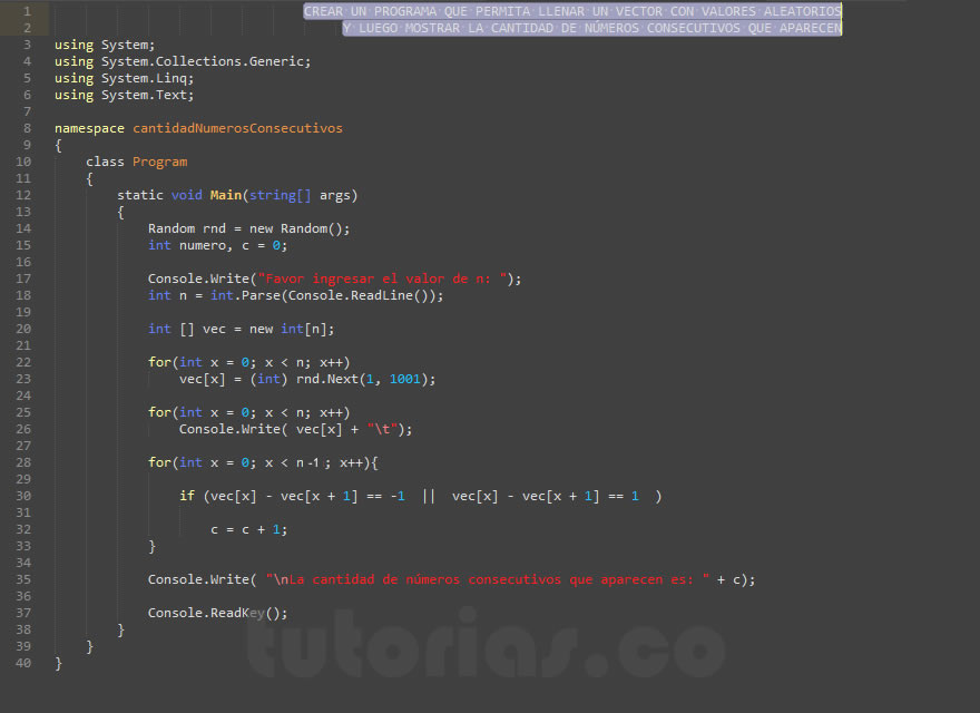 arrays – visualStudio c# (cantidad de numeros consecutivos)