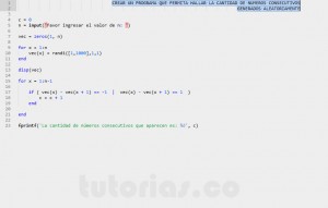 programacion en matLab: cantidad de numeros consecutivos