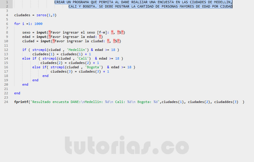 arrays – matLab (encuesta DANE)