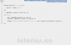 programacion en matLab: funcion potencia