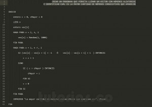 programacion en pseudocodigo: mayor cantidad de numeros consecutivos