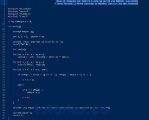 programacion en turbo C: mayor cantidad de numeros consecutivos