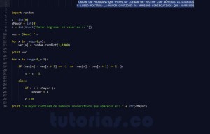programacion en python: mayor cantidad de numeros consecutivos