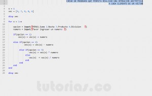 programacion en matLab: operaciones aritmeticas a vector