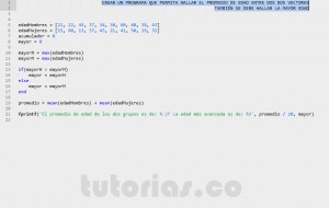 programacion en matLab: promedio edad vectores