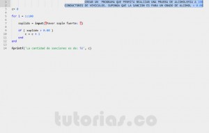 programacion en matLab: prueba de alcoholemia