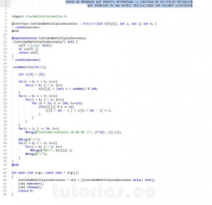 programacion en Objective C: cantidad de multiplos decenales