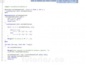 programacion en Objective C: serie matematica PI