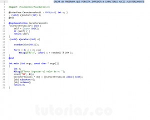 programacion en Objective C: caracteres ascii