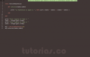 programacion en ruby: calculo de la hipotenusa