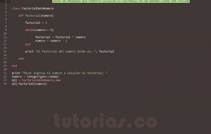 programacion en ruby: hallar el factorial de un numero