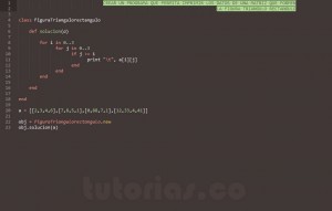 programacion en ruby: generar la figura triangulo recntangulo