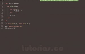 programacion en ruby: generar la matriz identidad