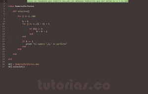 programacion en ruby: mostrar los primeros numeros perfectos