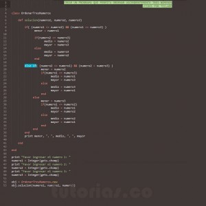 programacion en ruby: ordenar ascendentemente tres numeros