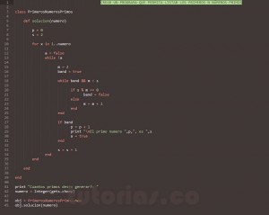 programacion en ruby: mostrar los primeros numeros primos