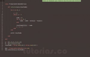 programacion en ruby: generar el producto entre dos matrices
