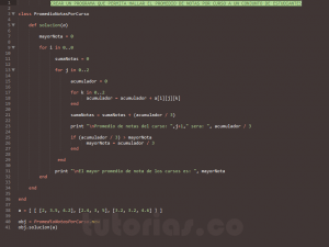 programacion en ruby: promedio de notas por curso
