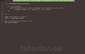 programacion en ruby: promedio de numeros multiplos de cinco
