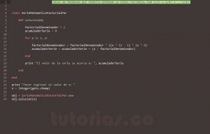 programacion en ruby: generar la serie matematica factorial par