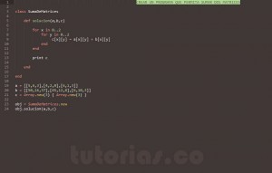 programacion en ruby: sumar dos matrices