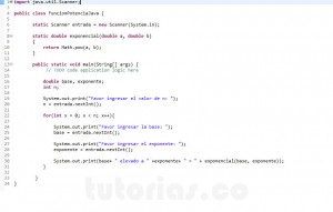 programacion en java: funcion potencia
