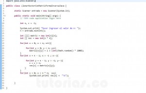 programacion en java: llenar vector con matriz forma inversa